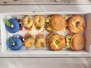 The Bagels& Co. Box -cut in bite-sized to share
