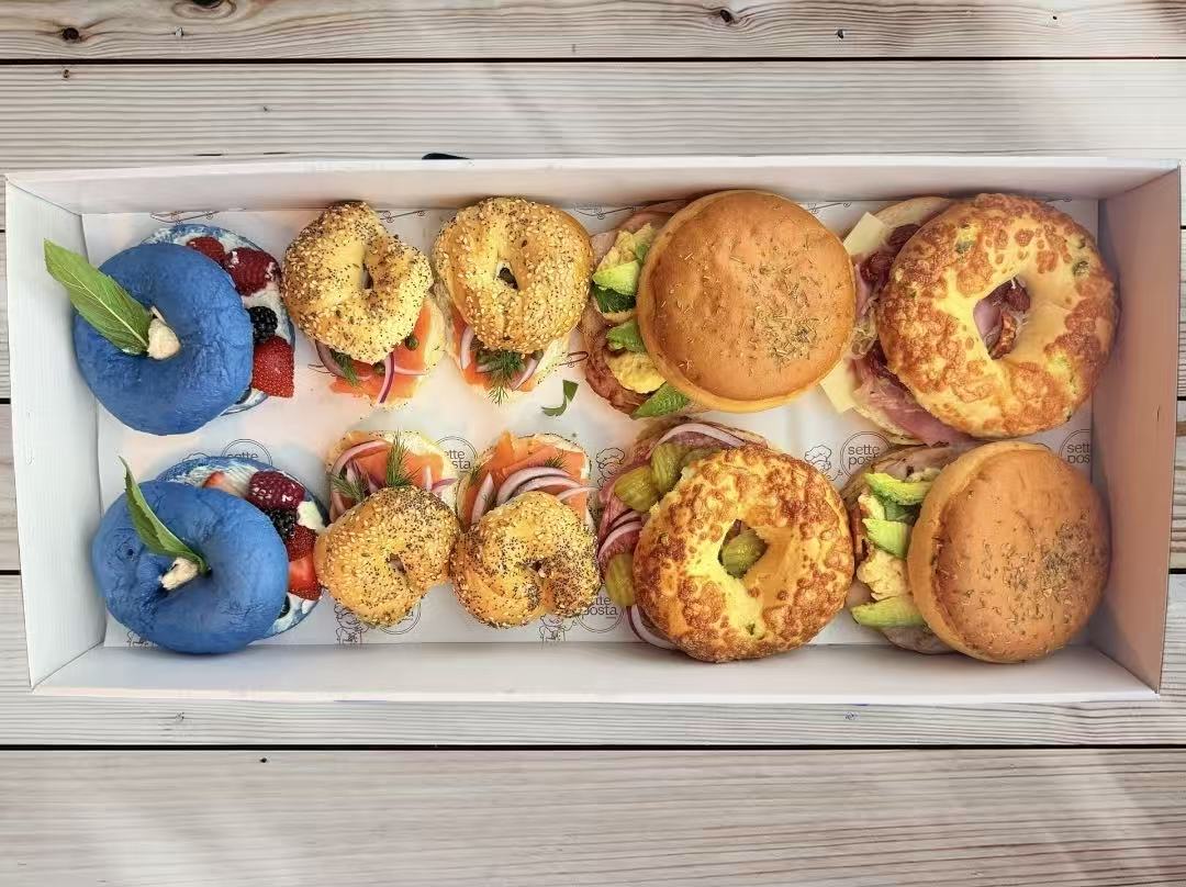 The Bagels& Co. Box -cut in bite-sized to share